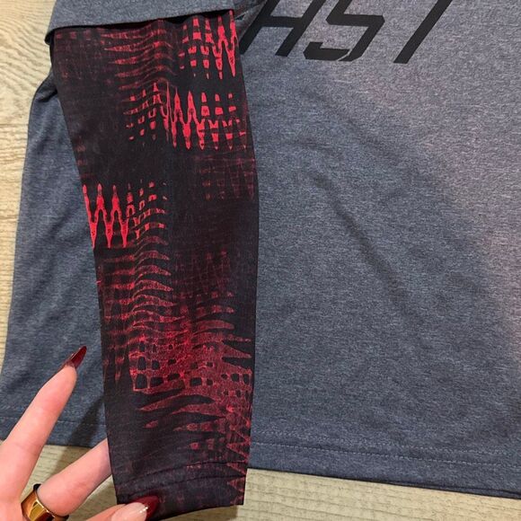 NWT Under Armour long-sleeved "Born Fast" athletic tee two layers size 5 - Picture 7 of 8